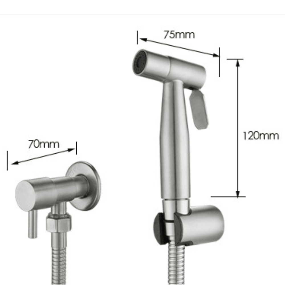 Douche hygiénique Black Toilet Abluo Coal Grife