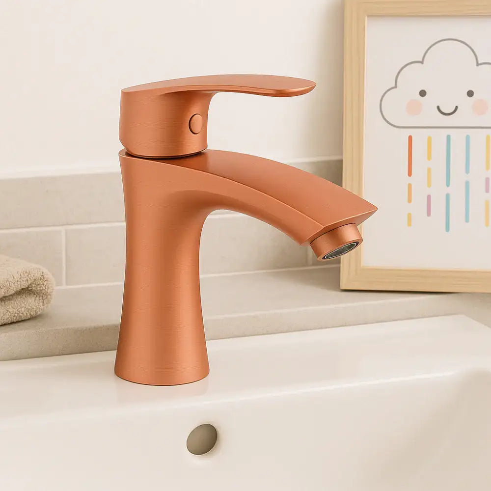 Robinet d'évier à bec bas en or rose – ARCUS BASIS ROSEA GRIFERS