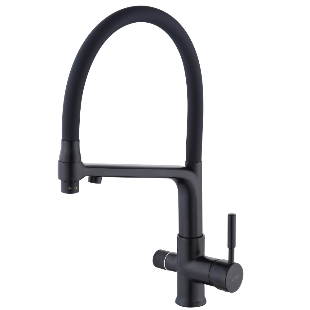 Robinet de Cuisine Osmose Flexible 3 Voies Noir – CALIGARUM COAL GRIFERS