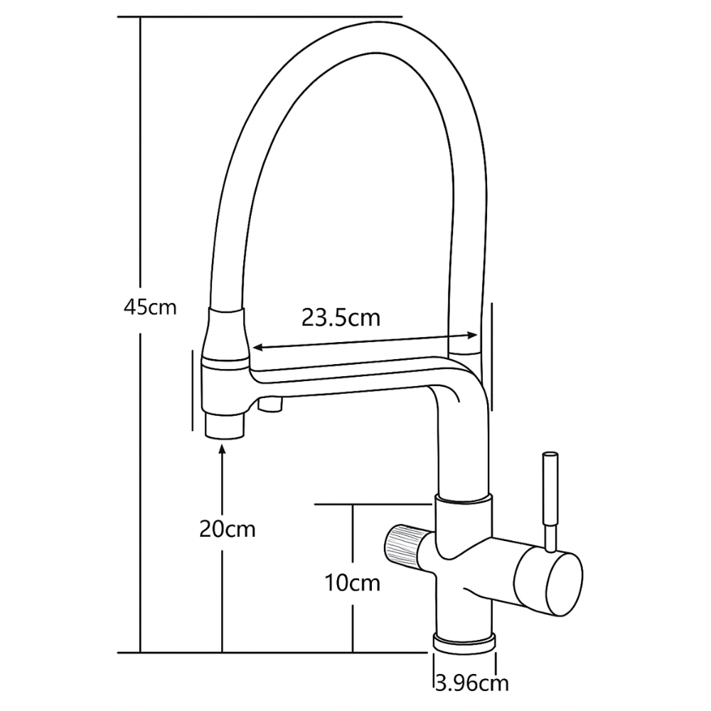 Robinet de Cuisine Osmose Flexible 3 Voies Noir – CALIGARUM COAL GRIFERS