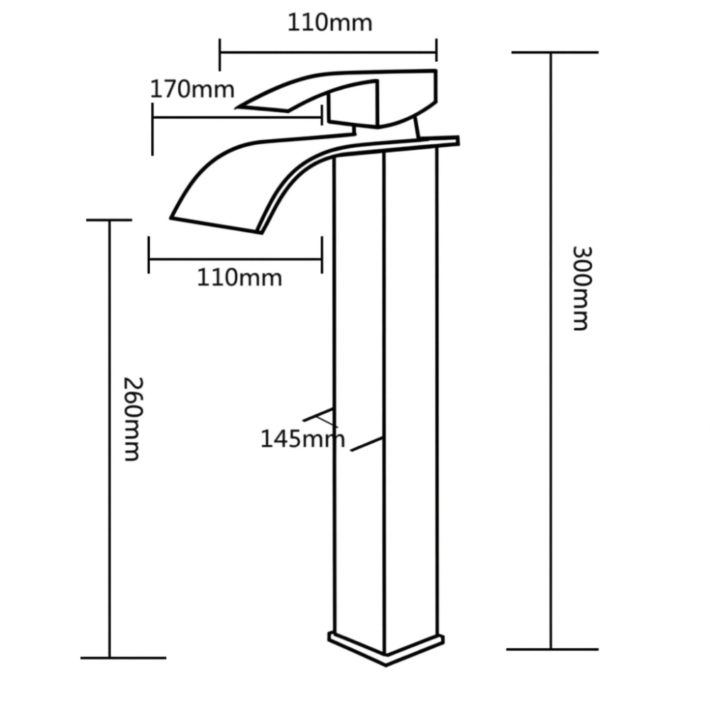 Mitigeur Lavabo Acier Brossé Bec Haut Cascade – FONTEA ALTUS HIBERA GRIFERS