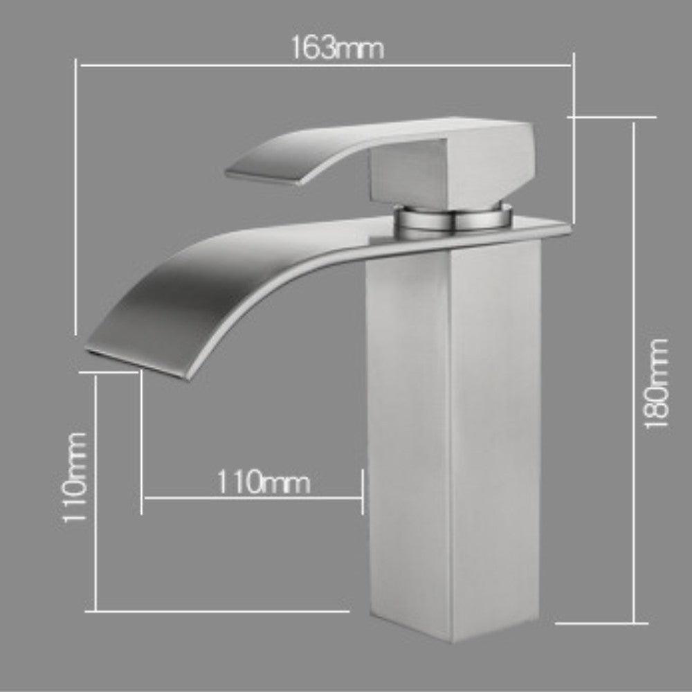 Mitigeur Lavabo Or Rose Cascade Bec Bas – FONTEA BASIS ROSEA GRIFERS
