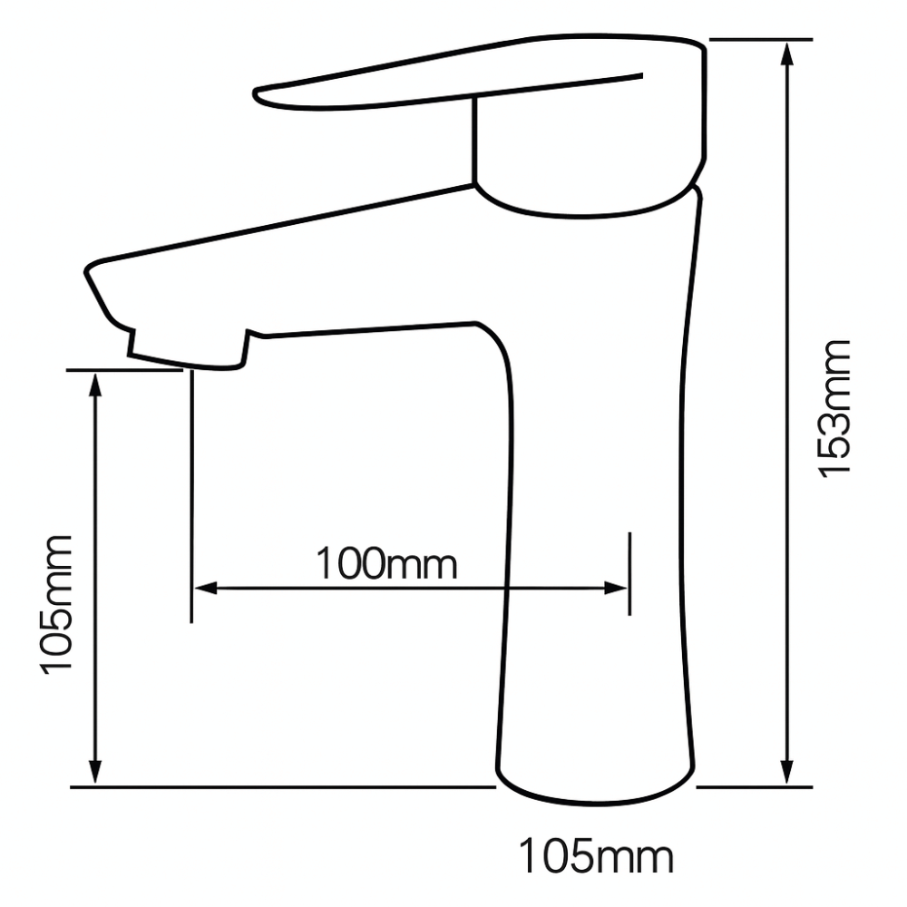 Mitigeur Lavabo Acier Brossé Bec Bas – NATUS BASIS HIBERA GRIFERS
