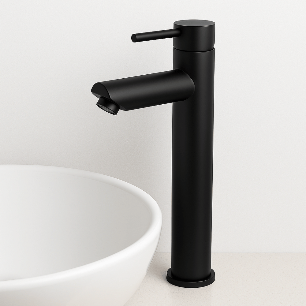Mitigeur Lavabo Noir Bec Haut – ROUND ALTUS COAL GRIFERS
