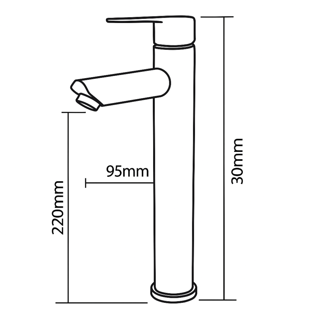 Mitigeur Lavabo Noir Bec Haut – ROUND ALTUS COAL GRIFERS