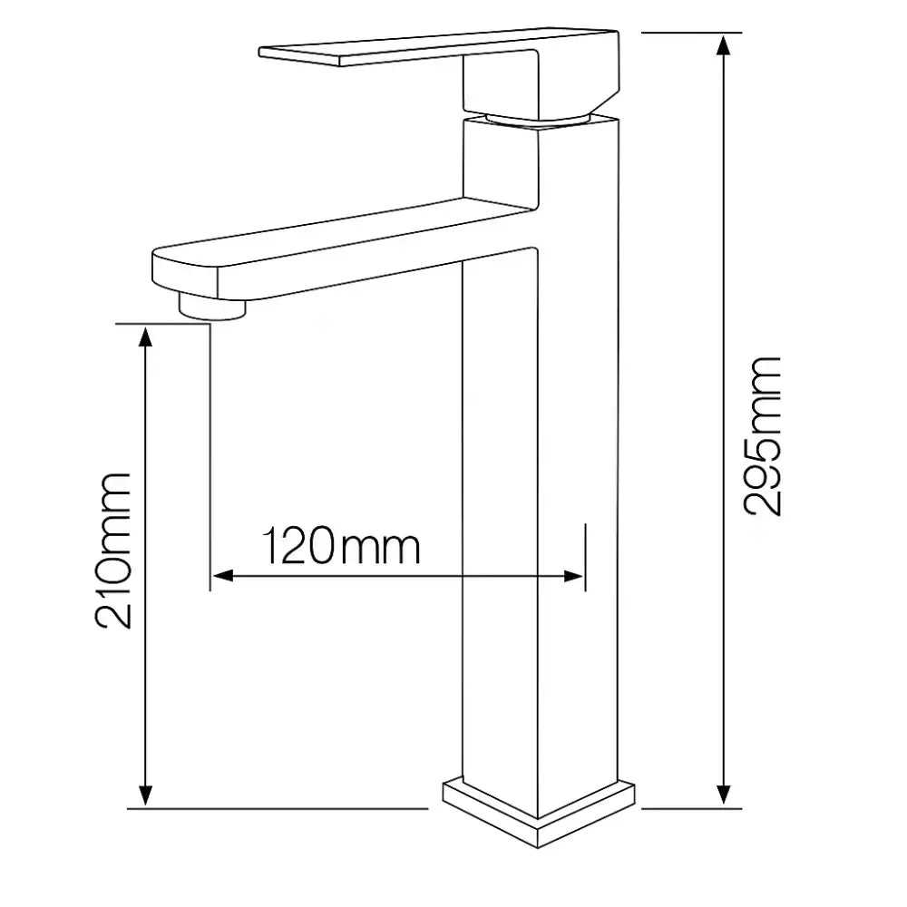 Mitigeur Lavabo Noir Mat Bec Haut – SQUARE ALTUS COAL GRIFERS