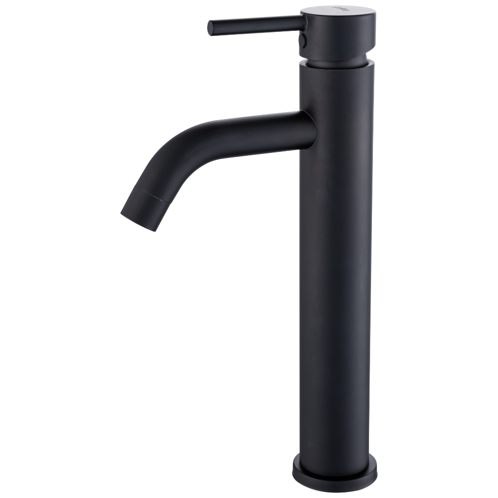 Mitigeur Lavabo Noir Mat Bec Haut – TUBE ALTUS COAL GRIFERS