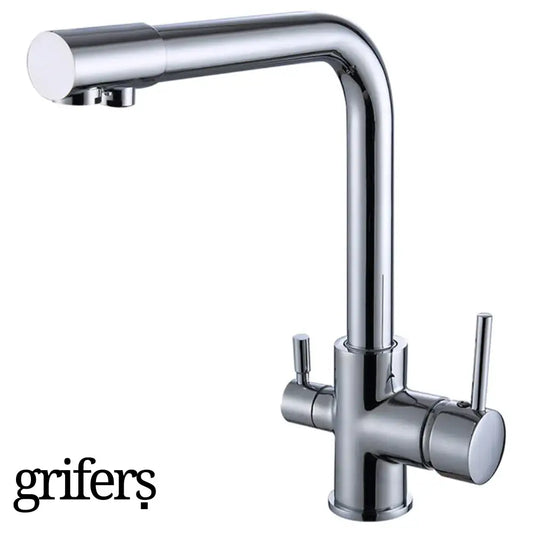 Robinet Osmose Chromé 3 Voies 2 Sorties – LANTUR CROME GRIFERS