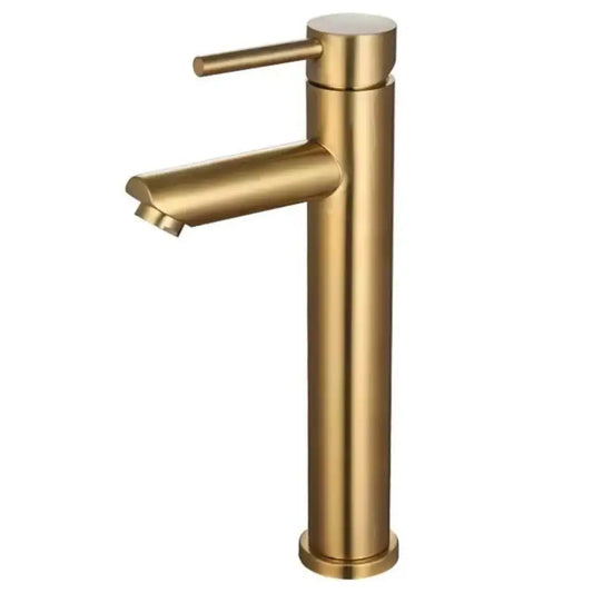 Mitigeur Lavabo Or Brossé Bec Haut – ROUND ALTUS AURI GRIFERS