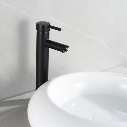 Mitigeur Lavabo Noir Avec Bec Haut Et Ouverture À Froid - ALTADAT COAL GRIFERS