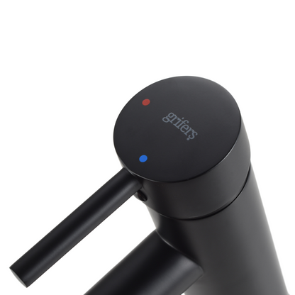 Mitigeur Lavabo Noir Avec Bec Haut Et Ouverture À Froid - ALTADAT COAL GRIFERS