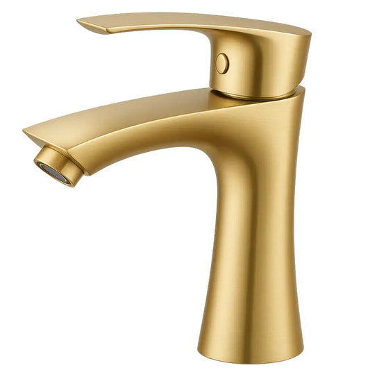 Robinet de lavabo à bec bas en or brossé – ARCUS BASIS AURI GRIFERS