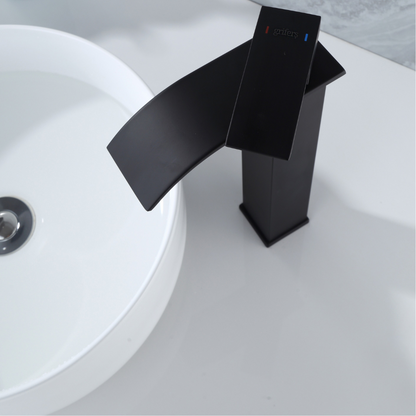 Mitigeur Lavabo Noir Bec Haut Cascade – FONTEA ALTUS COAL GRIFERS
