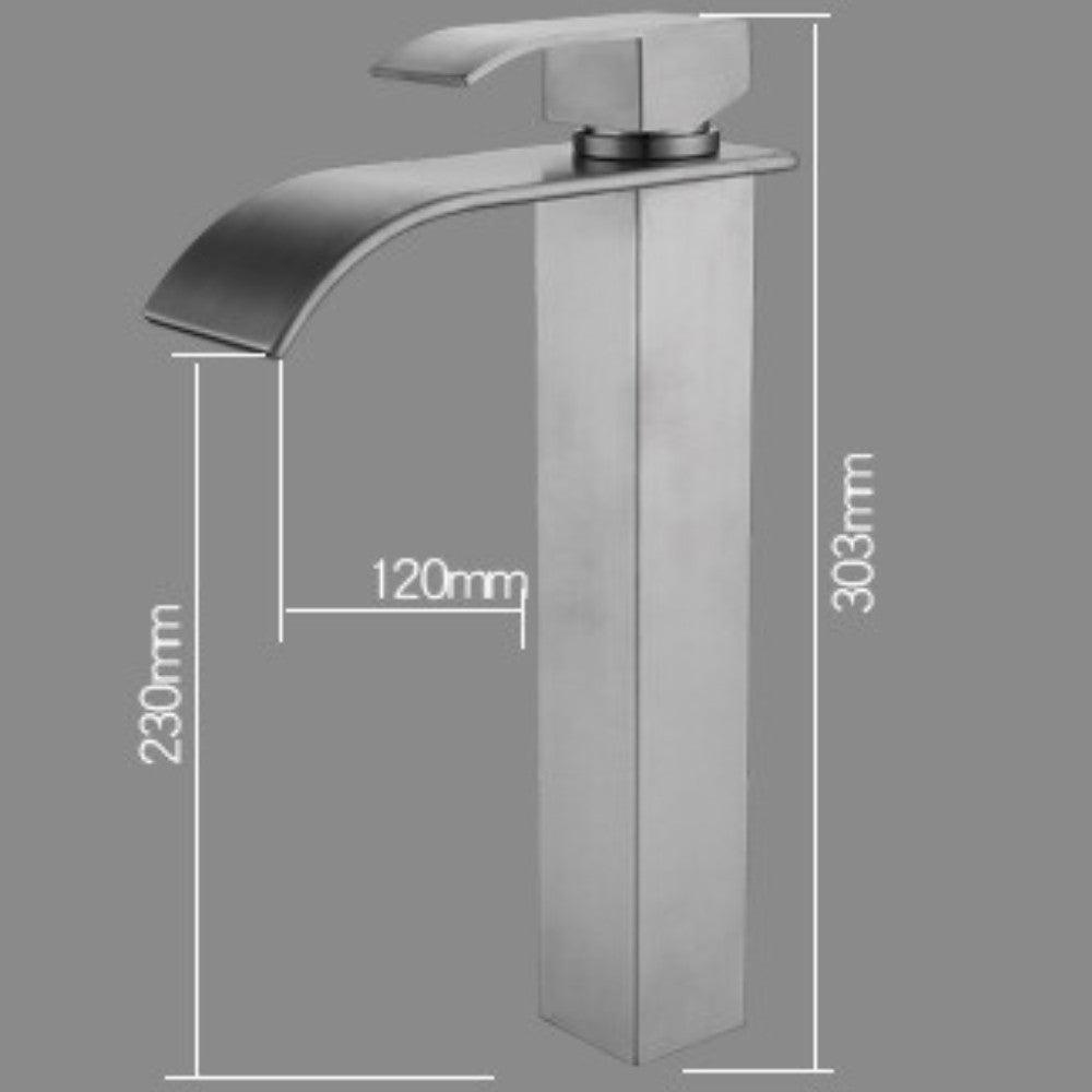 Grifo Lavabo Caño Alto Acero Pulido PRINCEP HIBERA GRIFERS - Interbude