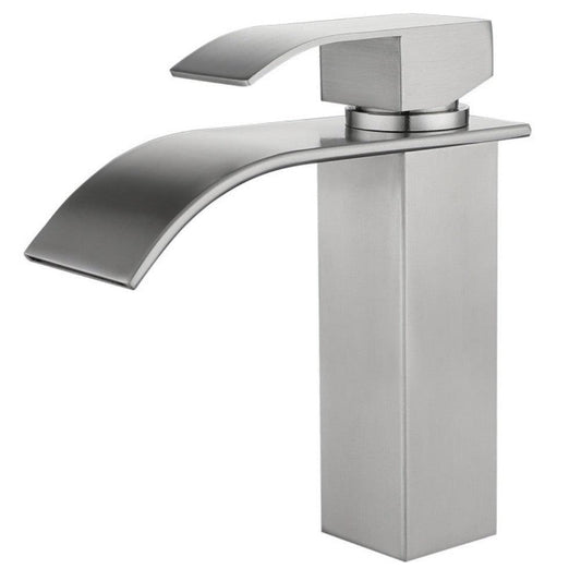 Grifo Lavabo Caño Bajo Acero Cepillado EPISCO HIBERA GRIFERS - Interbude