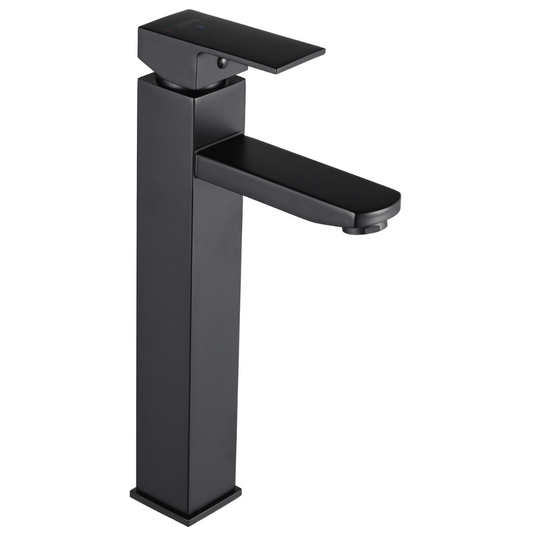 Mitigeur Lavabo Noir Avec Bec Haut Et Ouverture À Froid - HUMILIS COAL GRIFERS