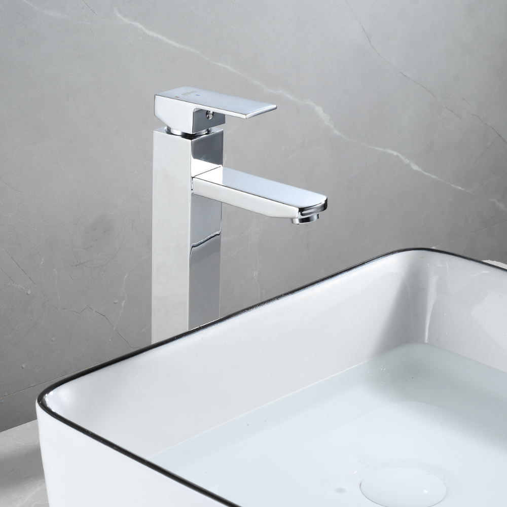 Mitigeur Lavabo Chromé Avec Bec Haut Et Ouverture À Froid - HUMILIS CROME GRIFERS