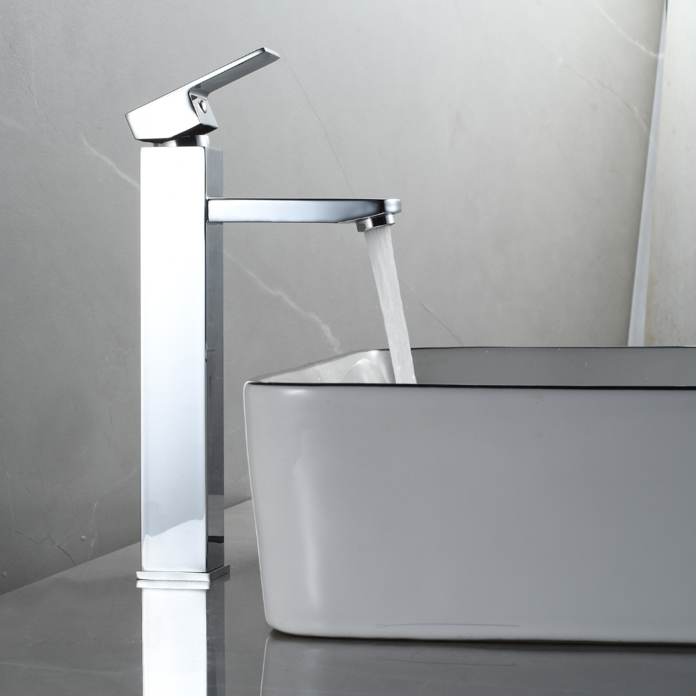 Mitigeur Lavabo Chromé Avec Bec Haut Et Ouverture À Froid - HUMILIS CROME GRIFERS
