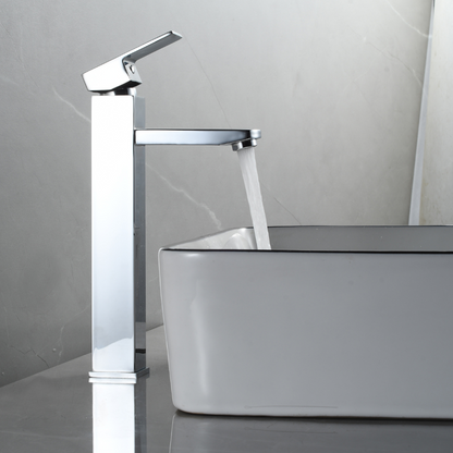 Mitigeur Lavabo Chromé Avec Bec Haut Et Ouverture À Froid - HUMILIS CROME GRIFERS