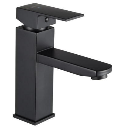 Mitigeur Lavabo Noir Avec Bec Bas Et Ouverture À Froid - PARVA COAL GRIFERS