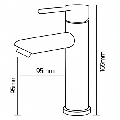 Mitigeur Lavabo Noir Bec Bas – ROUND BASIS COAL GRIFERS
