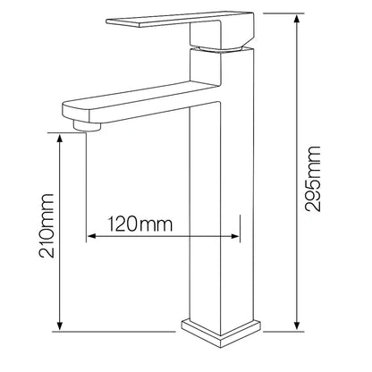 Mitigeur Lavabo Noir Mat Bec Haut – SQUARE ALTUS COAL GRIFERS