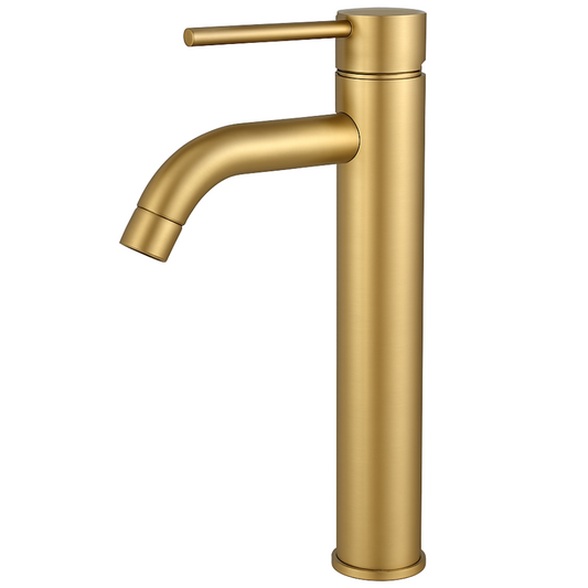 Mitigeur Lavabo Or Brossé Bec Haut – TUBE ALTUS AURI GRIFERS